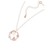 WRITWAA Collar De Conejito Ajustable Plata 925 Colgante De Conejo y Luna, Joyería Delicada Para Mujer y Niña, Diseño Rosado Para Uso Diario y Obsequio Especial