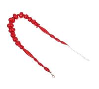 WRITWAA Collar de coral con cuentas rojas para mujer, collar gargantilla de coral estilo boho vintage, joyería llamativa con cuentas bohemias para fiestas de verano en la playa.