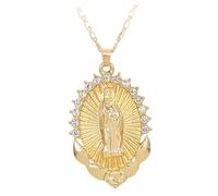 WRITWAA Collar De María De Nuestra Señora De Guadalupe Joyería Religiosa Cristiana Para Mujer Collar Decorativo Para Uso Diario y Ocasiones Especiales
