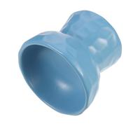 WRITWAA Comedero para Mascotas Elevado de Cerámica, Porta Alimentos para Mascotas, 250ml, Azul, para Perros y Gatos, Fácil de Limpiar