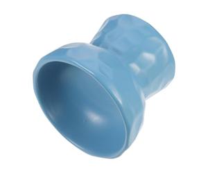 WRITWAA Comedero para Mascotas Elevado de Cerámica, Porta Alimentos para Mascotas, 250ml, Azul, para Perros y Gatos, Fácil de Limpiar