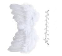 WRITWAA Conjunto de Alas de Ángel para Diadema Decorativa Accesorios para Fotos de Shower para Sesiones de Fotos de Primer Cumpleaños