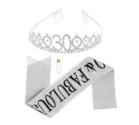 WRITWAA Conjunto De Faja Exquisita Diadema Tocado De Fiesta Accesorio Para El Cabello Suministros Para Fiestas De Cumpleaños Banda Para La Cabeza Accesorios Para El Cabello