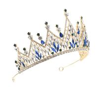 WRITWAA Coroa de Novia Barroca con Rhinestones Tiara Elegante para Bodas Fiestas Especiales Accesorio de Cabello para Mujeres
