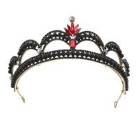 WRITWAA Corona barroca para bodas: Tiara nupcial con diamantes de imitación, tocado retro de reina, joyería para el cabello, adorno para el cabello de princesa, corona enjoyada para banquetes