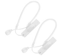 WRITWAA Correa Antipérdida para Bolígrafo con Resorte Retráctil, Soporte y Clip, Material Abs y Silicona, Adecuado para Oficinas y Reuniones, Paquete de 2 Unidades