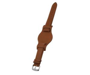 WRITWAA Correa de Reloj de Cuero de Vaca Vintage de 16mm para Work y Travel, Diseño Ajustable y Anti-alergia a Metales, Estilo Clásico Marrón
