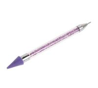 WRITWAA Crayón De Arte De Uñas Herramientas De Puntos Herramienta Para Puntear Uñas De Esmalte De Uñas Sacapuntas De Uñas Pluma De Cera Para Pedrería Violet Acrílico