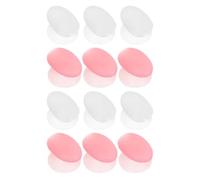WRITWAA Cubiertas Antipérdida para Pinceles de Labios de Silicona, Protectores de Brochas Semi-transparentes Rojizos y Claros, 12 Piezas para Viajes y Cuidado Diario
