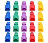 WRITWAA Cubiertas de Conector Ethernet Cat5 Cat6 Cat7, Fundas Protectoras Antipolvo para Cables, Accesorios de Gestión de Red, 50 Unidades Multicolor, Compatibles para Color Aleatorio