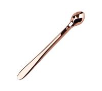 WRITWAA Cuchara para Crema de Ojos de Aleación de Zinc Oro Rosa, Palo de Masaje Ocular Compacto y Ligero, Herramienta para Masaje Facial Que Alivia Fatiga y Mejora Circulación Sanguínea