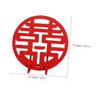 WRITWAA Decoración Boda Tradicional Signo Doble Felicidad Roja de Fieltro para Habitación Matrimonio Ornamento para Centros de Mesa Ceremonia Interior Fiesta