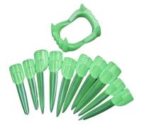 WRITWAA Dentaduras Color Postizas de Luminosas Reciclable Plástico Verde Claro de Halloween para Fiesta y Disfraces de Bruja Infantiles