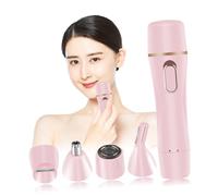 WRITWAA Depiladora Eléctrica para Mujer USB Recargable, Cortadora de Cejas y Vello Nasal, Portátil Multifuncional, Uso Facial y Corporal, sin Aceite Lubricante