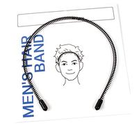 WRITWAA Diadema Antideslizante Unisex Cabello 3 Piezas en Espiral Mediana Forma de Onda Negra para Deportes y Uso Diario