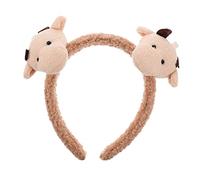 WRITWAA Diadema de Cuerno de Dibujos Animados para Cabello Diadema de Peluche de Buey Tocado de Peluche de Lana de Cordero Accesorio para Fiesta Infantil