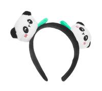 WRITWAA diadema de panda sombreros de panda fiesta Venda diadema con elementos panda chicas banda aros para el pelo de modelado de animales accesorios para el pelo de animales tela Black