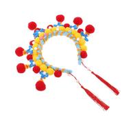 WRITWAA Diadema De Peking Opera Twist Stick Aro De Pelo Chino Accesorios Para El Cabello Hanfu Tocado Antiguo Diadema De Ópera De Pekín Diadema China Diadema Dramática Diadema Hanfu Felpa