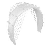 WRITWAA Diadema de Perlas para Boda Ancha Accesorios de Cabello de Novia para Ceremonias Confeccionada Mano para Mujeres y Niñas Eventos Especiales