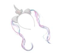 WRITWAA Diadema De Unicornio Pequeña Fiesta Venda Cosplay Pequeño Accesorios Diadilla Tiara Chicas Diadema De Festival Cumpleaños Cabello Valle Arbolado Cuerna Para El Plastico