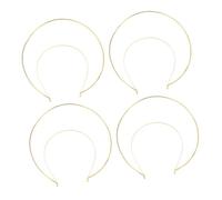 WRITWAA Diadema Elegante de 4 Piezas en Hierro Dorado para Niñas, Accesorios para Fiesta y Travel Photo Props Diseño Simple y Fácil de Poner