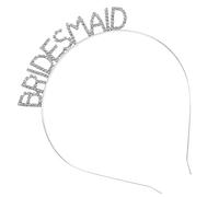 WRITWAA Diadema Gemas De Imitación Creativa Para Dama De Honor Diadema De Letras Para Fiesta De Boda Tocado De Gemas De Imitación Para Mujer