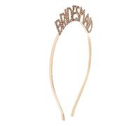 WRITWAA Diadema Gemas De Imitación Para Dama De Honor Letras Accesorios Cabello Para Boda Diadema De Boda Brillante Para y