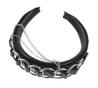 WRITWAA Diadema Gótica Con Cadena y Cruz Para Mujer Accesorio De Moda Punk Cabello Para Fiesta De Halloween y Día Día