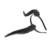 WRITWAA Diadema Gótica con Cuernos de Demonio Desmontables Accesorio Negro para Halloween Cosplay Fiestas Temáticas y Disfraces Diseño Portátil para Adultos y Jóvenes
