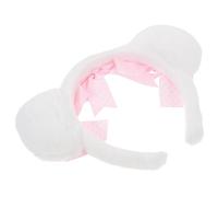 WRITWAA Diadema Orejas De Oso y Lazo Accesorios Cabello De Niña Decorativa Para Fiestas De Cumpleaños Hecha De Material Suave y Agradable