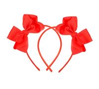 WRITWAA Diademas Lazo para Niña, 2 Pcs Bow Headband de Tela Ligero y Cómodo para Uso Diario, Fiestas y Cumpleaños