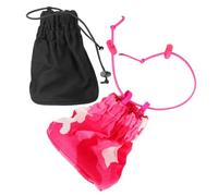WRITWAA Difusor Plegable para Secador de Pelo de Malla 2 Piezas Negro y Rosa Fucsia, Funda de Lona para Peinado y Secado de Cabello Rizado y Ondulado, Organizador Portátil para Viaje y