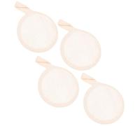 WRITWAA Discos Desmaquillantes de Lufa Natural 8 CM Esponjas Exfoliantes Faciales Suaves para Limpieza Diaria Pack de 4 Unidades Ideales para Piel Sensible y Uso Viaje