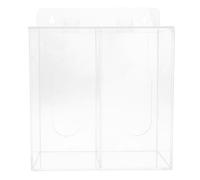 WRITWAA Dispensador de Guantes Acrílico de Pared con 2 Compartimentos Caja Organizadora Transparente para Almacenamiento de Guantes y Soporte Práctico para Uso Laboratorio y Clínica