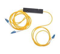 WRITWAA Divisor de Fibra Óptica 1x2 Caja de Terminación en Pvc y Cobre para Cable Óptico, Compatible Interfaz Lc, Adecuado para Redes Complejas y Oficinas