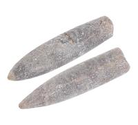WRITWAA Ejemplares Naturales de Belemnita Fósil 5-6 Cm, 2 Piezas, Espécimen Paleontológico Educativo para Geología, Material Docente Táctil para Coleccionistas y Decoración Científica