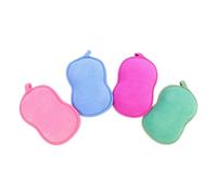 WRITWAA Esponjas de Baño Exfoliantes y Absorbentes para Niños Hechas de Material Sintético Paquete de 4 Ideales para Baño en Casa
