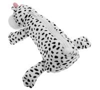 WRITWAA Estuche De Peluche con Diseño De Animal De Vaca Grande con Cremallera, Estuche Divertido y Bonito para Niños, Gran Capacidad para Lápices, Bolsa para Papelería y Uso Diario