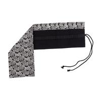 WRITWAA Estuche Enrollable para Lápices de Color Negro Estuche de Diseño de Impresa Organizador de Lápices Ahorrador de Espacio para Llevar Clases o Dibujar Casa