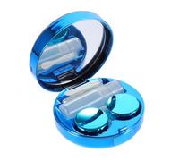 WRITWAA Estuche Húmedas Contacto Movediza o Arena Lentes para Diseño en Plástico Azul, Ligero, para Mantenerlas y Protegerlas Casa Viaje