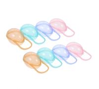 WRITWAA Estuche Porta Chupetes Portátil para Ñiño Caja de Chupetes Compacta y Duradera 8 Piezas Multicolor Adecuado para Viaje y Uso Diario