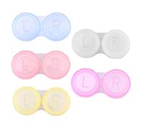 WRITWAA Estuches para Lentes de Contacto Doble Marco 10 Unidades Plástico Transparente Hermético Uso Diario Viaje Protección Ocular Estudiantes Oficinistas