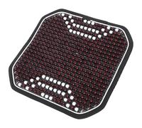 WRITWAA Funda de Asiento para Coche Cuentas de Madera Cojín de Verano Transpirable para Camión y Silla de Oficina Alfombrilla Ventilada Color Vino Protección Antitranspirante y