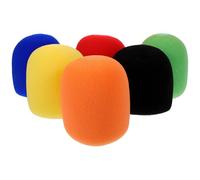 WRITWAA Fundas de Micrófono de Esponja 6piezas para Escenario y Salas de Conferencia, Protectores Antiviento que Reducen Ruidos y Aseguran Limpieza