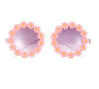 WRITWAA Gafas de sol con forma de flor: Gafas infantiles con forma de flor, de sol infantiles retro y originales, accesorios de disfraz de girasol para fiestas de cumpleaños de verano, fotomatón y