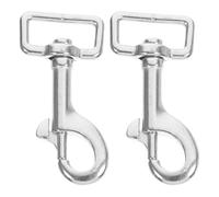 WRITWAA Gancho Giratorio para Correa de Perro 2 Pcs Acero Inoxidable 316 Mosquetón de Seguridad Cierre a Presión y Rotación 360° para Mascotas y Actividades al Aire Libre