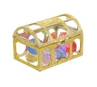 WRITWAA Gemas Acrílicas Transparentes con Caja de Tesoro para Juguete de Agua para Piscina y Buceo Piedras Decorativas Simuladas y Diamantes Falsos para Manualidades y Infantiles