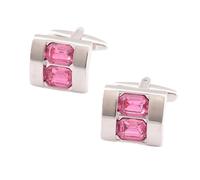 WRITWAA Gemelos De Para Rosa Elegantes Cufflinks Para Hombres Bodas y Celebraciones