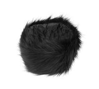 WRITWAA Gorro De Sintética Para Mujer Diadema Cálida De Invierno Accesorio Negro Para Cabellera Femenina