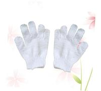 WRITWAA Guante de Baño Exfoliante de Nylon Blanco para Ducha y Sauna, Fácil de Limpiar, Reversible y Adecuado para Hombres y Mujeres